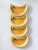 Yellow Vintage Italian Ceramic Melon Luncheon Plates, Hand Painted, Set of 4 For Sale - Image 8 of 13
