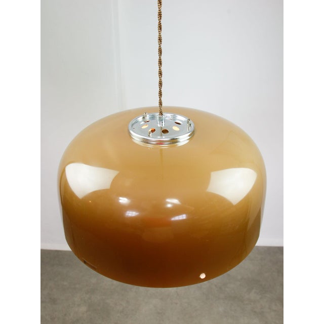 Brown Space Age Brown Pendant Lamp from Guzzini, 1960s For Sale - Image 8 of 18