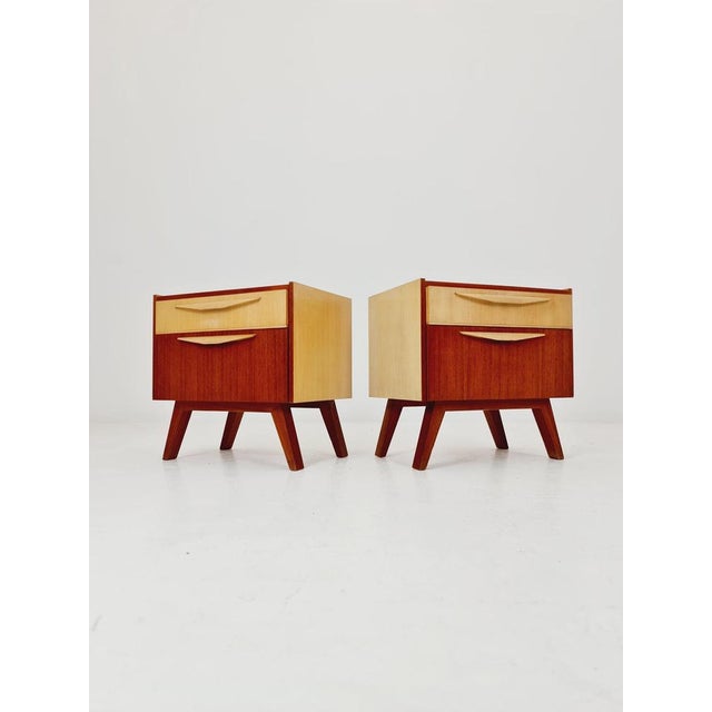 Mid-Century German Nightstands, 1950s, Set of 2 For Sale - Image 5 of 12