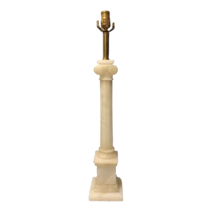 Mid-Century Signed Marbro Italian Alabaster Ionic Column Lamp