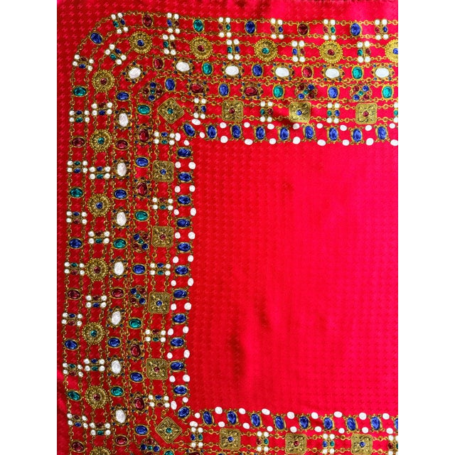 Textile Chanel Jewelry Gripoix Silk Scarf 1980 For Sale - Image 7 of 11