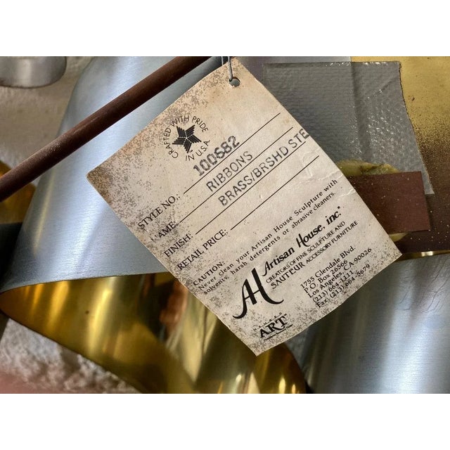 Curtis Jere Postmodern Metal Wall Sculpture | Vintage Brass & Steel Wave Wall Art | Modern Sculptural Decor For Sale - Image 10 of 10