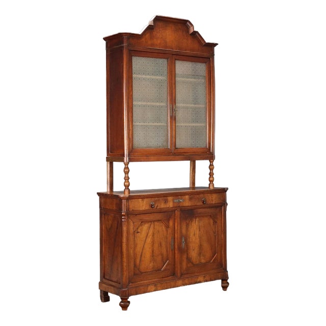 Antique Cupboard Umbertino Walnut, Italy For Sale