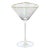Aperitivo Triangular Martini Glass- Luster w/ Gold Rim, Set of 4 For Sale