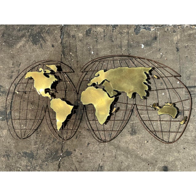 Vintage Boho Curtis Jere Brass Globe Wall Sculpture For Sale In West Palm - Image 6 of 11