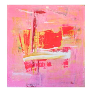 Fiesta Surreal Vibrant Pink Painting For Sale