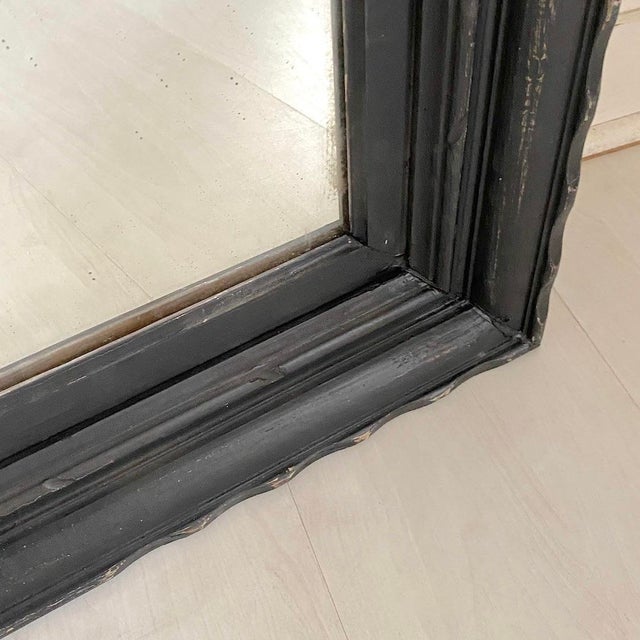 Mirror in Matte Black Wood, 1950s For Sale - Image 12 of 17