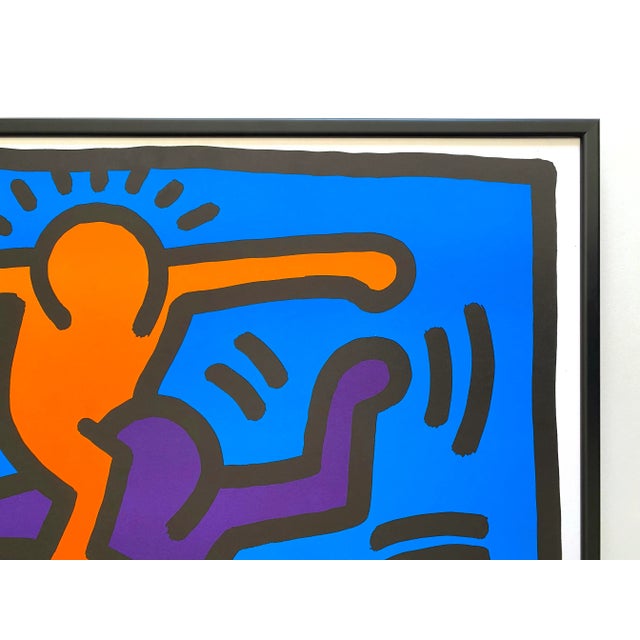 Keith Haring Estate Vintage 1992 Lithograph Print Framed