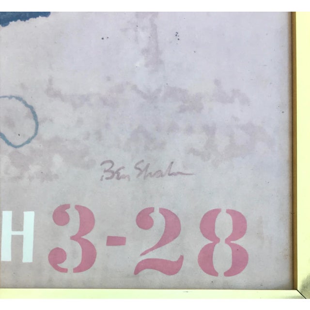 Ben Shahn Ben Shahn Original Lithograph Exhibition Poster, Signed in Plate For Sale - Image 4 of 7