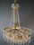Antique Oval Empire Style Crystal Chandelier Brass Neoclassical Light Restored For Sale - Image 9 of 15