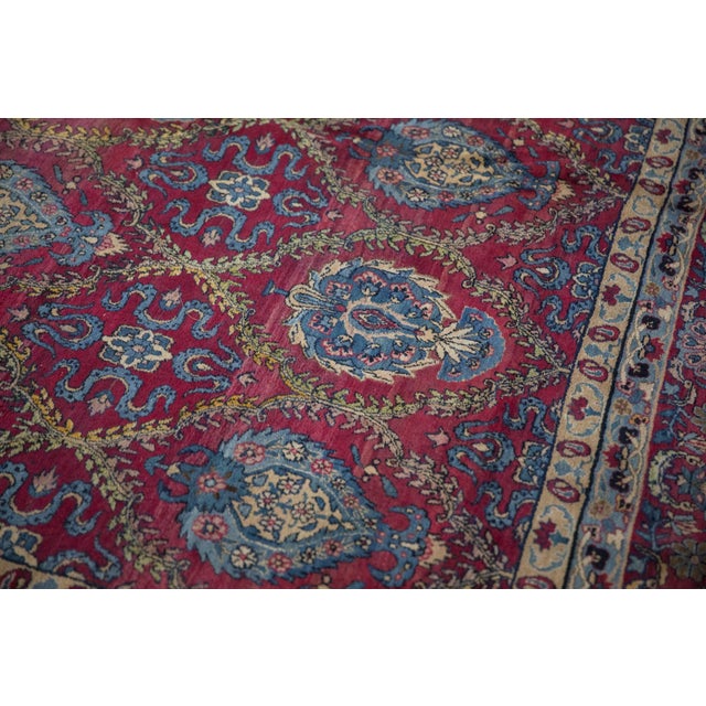 Old New House Antique Yezd Carpet - 9'5" x 23'6" For Sale - Image 4 of 14