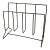 Mid-Century Modern Black Iron Wire Magazine Rack. For Sale