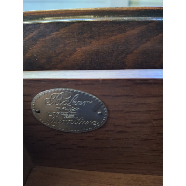 1960s Baker Furniture French Country or French Provincial Louis XV Style Carved Walnut Sideboard For Sale - Image 9 of 10