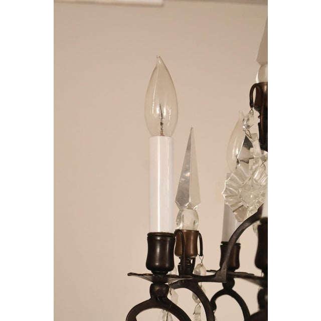 Versailles Style Crystal And Bronze Chandelier For Sale - Image 13 of 18