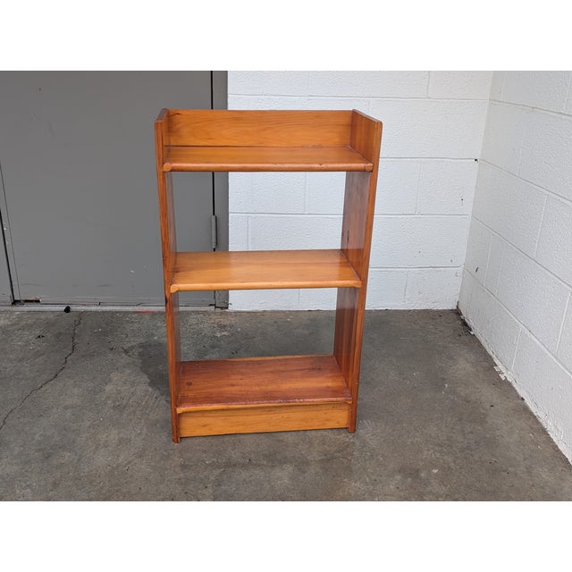 Small Vintage Handmade Solid Oak Bookshelf For Sale In Washington DC - Image 6 of 12