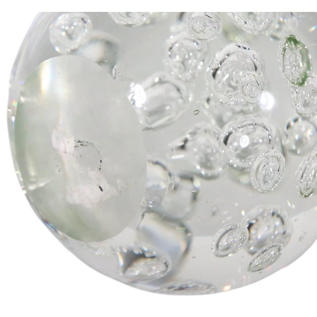 Late 20th Century Late 20th Century Controlled Bubble Glass Paperweight For Sale - Image 5 of 5