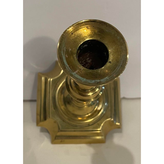 English Berg for Colonial Williamsburg Brass Candlestick For Sale - Image 3 of 5