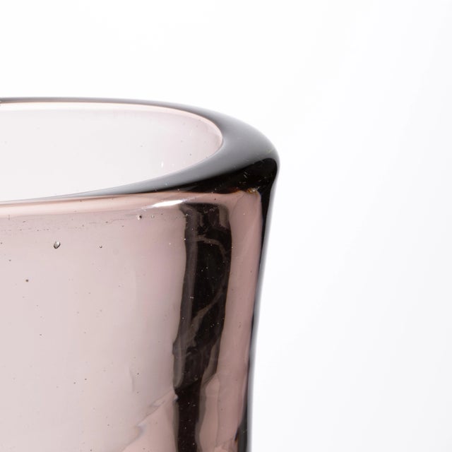 Hand Blown Murano Vase Massiccio Smoky For Sale - Image 10 of 11