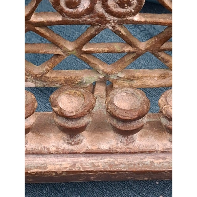 Antique Early 19thC Polish Brass Bench Menorah Lions Eagle Hanukkah Lamp Rare For Sale - Image 18 of 18