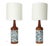 Scandinavian Teak and Mosaic Table Lamps, Denmark, 1960, Set of 2 For Sale