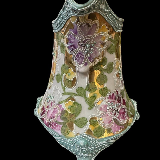 Japanese Nippon Morigage Porcelain Tankard, 7.5" Tall, Ca 1900 For Sale - Image 9 of 10