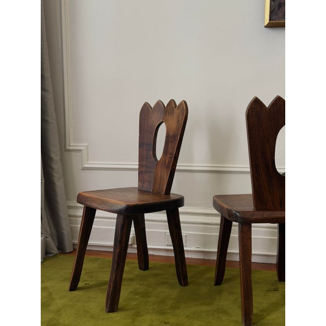 Olavi Hanninen Pair of Mid 20th Century Olavi Hanninen Attributed Crown Side Chairs For Sale - Image 4 of 12