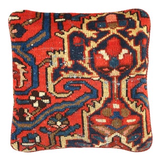1980s Pasargad DC Pasargad Vintage Hand Knotted Bakhtiari Rug Pillow For Sale