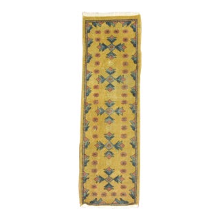 Mid 20th Century Yellow Turkish Runner - 1'11" x 5'11" For Sale