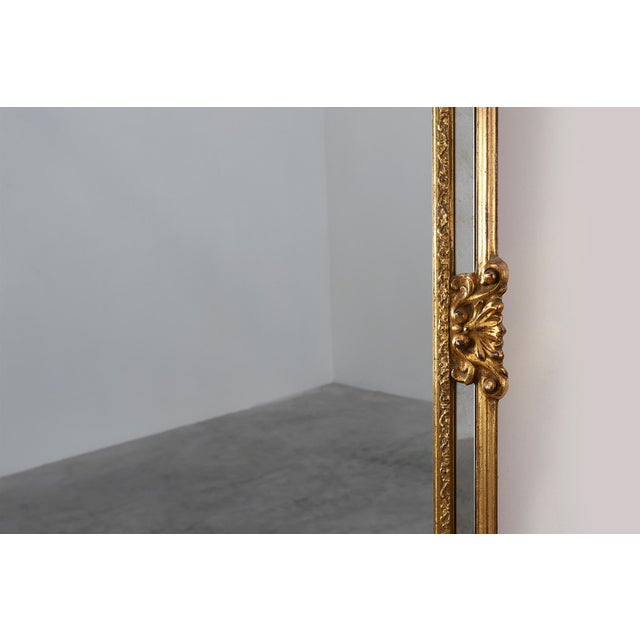 Gold Mid-Century Rectangular Gilt Mirror from Deknudt, Belgium, 1980s For Sale - Image 8 of 12