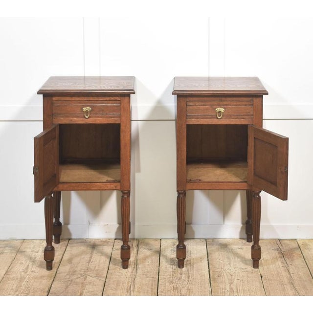 Oak Bedside Cabinets, Set of 2 For Sale - Image 4 of 11