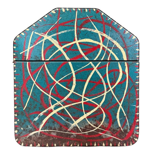 Mid 20th Century Vintage American Folk Art Toolbox For Sale - Image 5 of 18