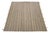 A contemporary flatweave kilim rug features a beige, tan, and brown color field with an all-over geometric design and...
