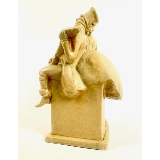 Guitar Flirt Scene Figurine in Ceramic, 1950s For Sale - Image 6 of 13