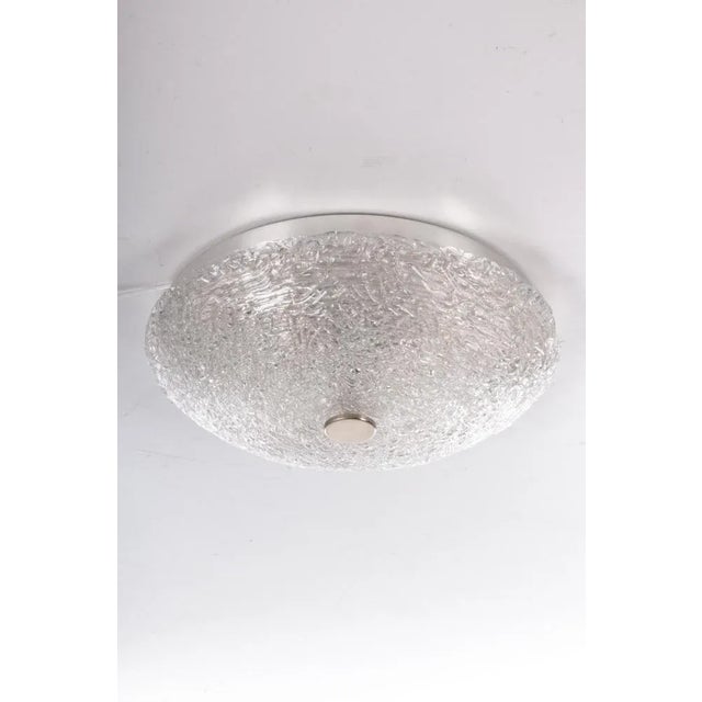 Silver Vintage Ceiling Lamp in Chrome and Murano Glass, 1960s For Sale - Image 8 of 11
