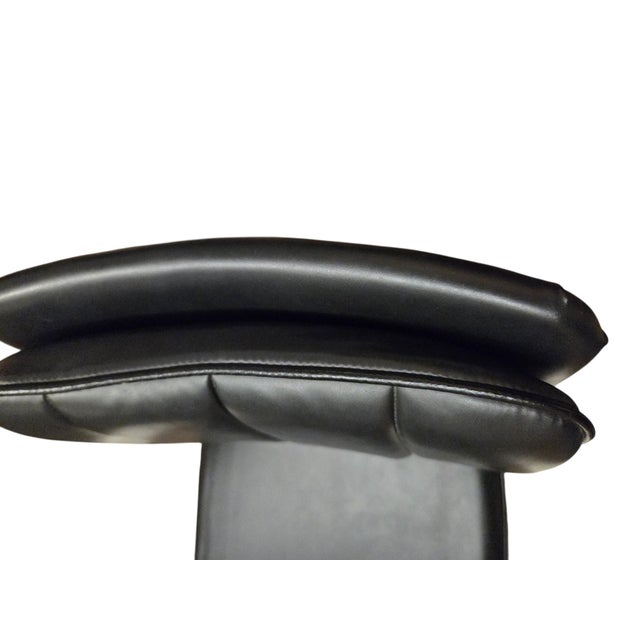 1980s Vintage Milo Baughman Style Directors Chairs Swivel Castors Postmodern Vintage For Sale - Image 5 of 16