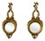 Antique Regency Style Giltwood Convex Girandole Wall Mirrors, 1920, Set of 2 For Sale