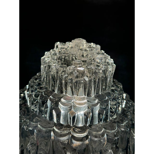 1970s Textured Ice Glass Flush Mount, 1970s For Sale - Image 5 of 9