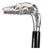 Antique French Silver Greyhound Walking Stick Cane, 1890s For Sale