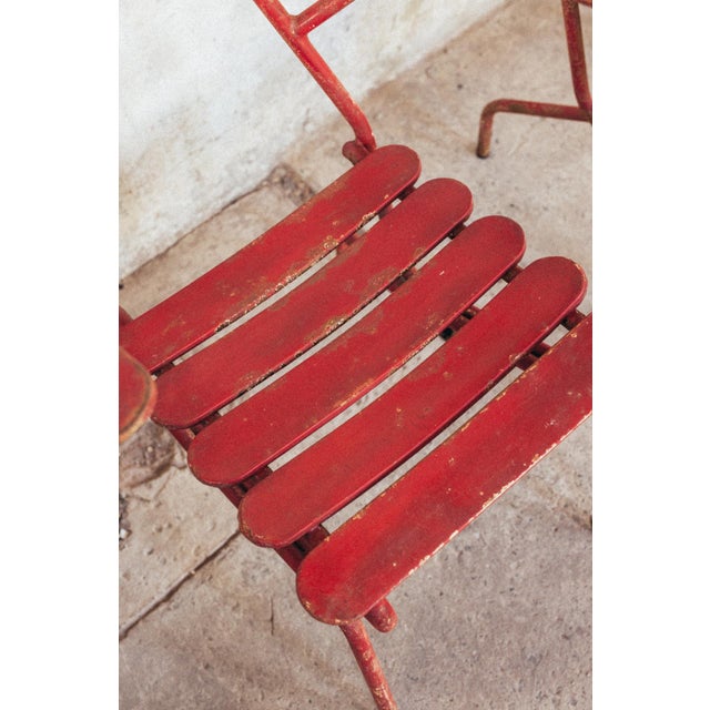 Weathered Metal Chairs, Set of 4 For Sale - Image 10 of 11