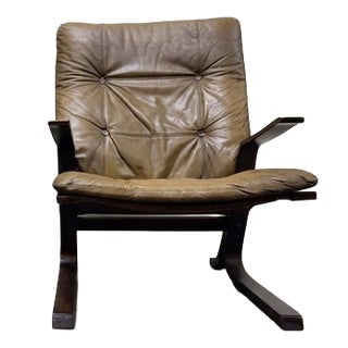 Norwegian Lounge Chairs with Ottoman by Elsa & Nordahl Solheim, Set of 3 For Sale