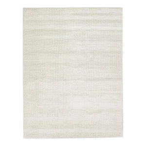 Modern Felted Textuted Ivory Handmade Wool Rug by Apadana
