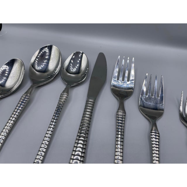   MitraステンレススチールServing Set 1970 Cosmos Scandia Japan Mid Century Modernist Stainless