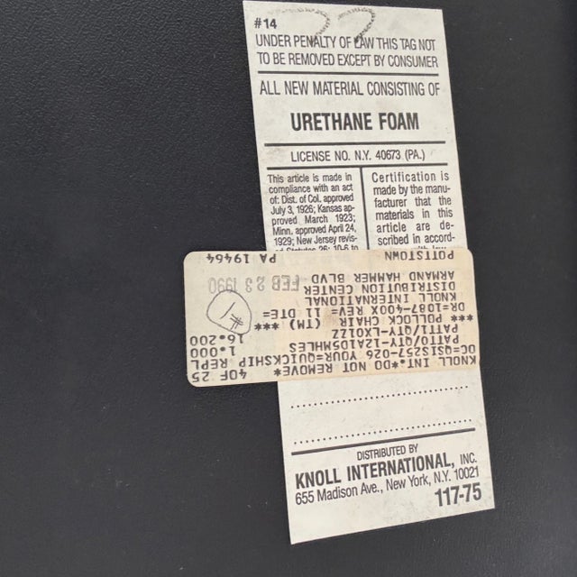 1990s Pollock Executive Armchair Five Star Base on Castors For Sale - Image 9 of 11