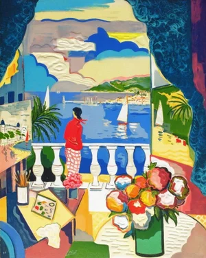 1990 Jean Claude Picot French Riviera Lithograph