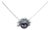 Late 20th Century Tahitian Natural Black Pearl 18k (750) White Gold and Natural Diamond Pendant For Sale