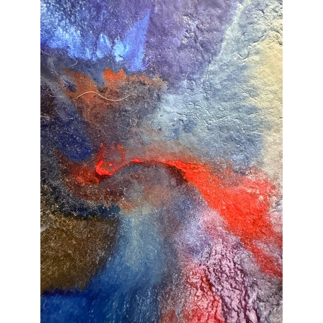 Original 18” X 18” Colorful Abstract Painting by Lil McGill For Sale - Image 4 of 12