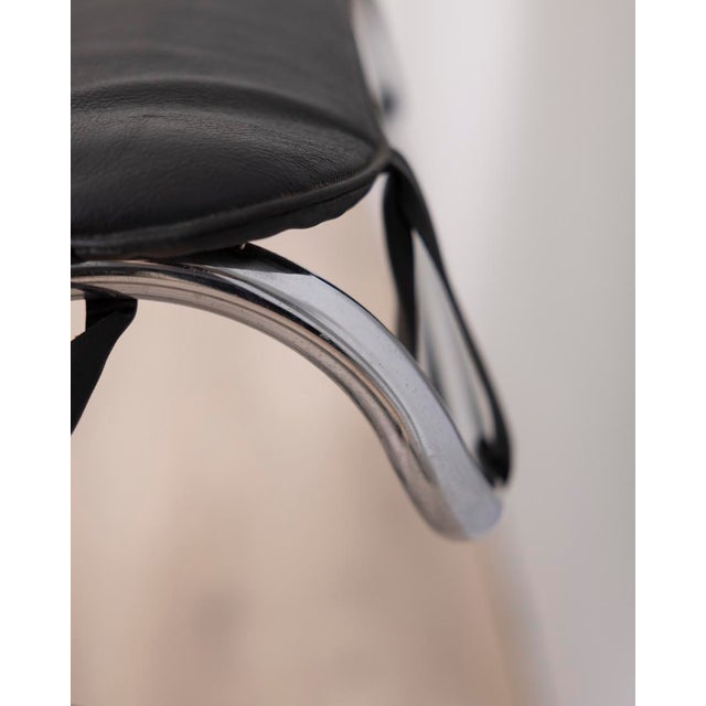Vintage Chaise Lounge in Metal and Leather, Italy, 1980s For Sale - Image 14 of 17