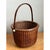 This vintage woven Nantucket basket presents a classic, softly tapered cylindrical silhouette crowned by a tall,...