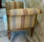Priced each. Nancy Corzine Louis XVI Style Silk Stripe Roll Arm Bench