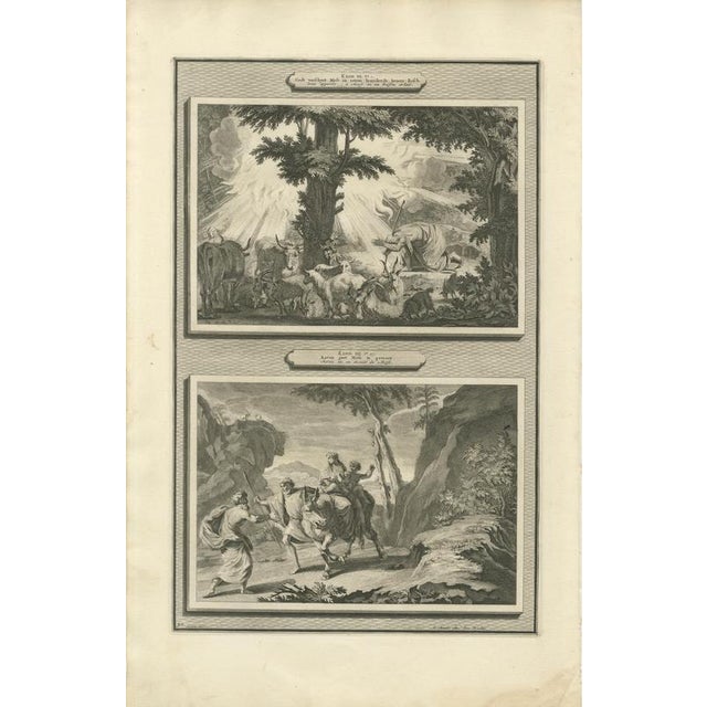 Pieter Mortier, Genesis & Exodus Scenes, 1700, Copper Engraving, Set of 6 For Sale - Image 6 of 10